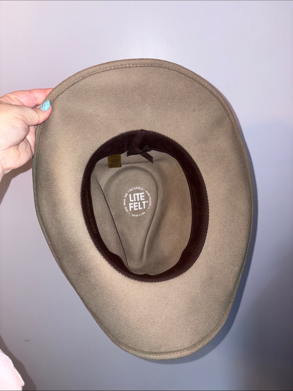 Renegade Headwear Lite Felt Wool Packable Water Repellent Western Cowboy Hat M - Picture 10 of 17